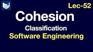 classification of cohesion  software engineering [upl. by Cohin]