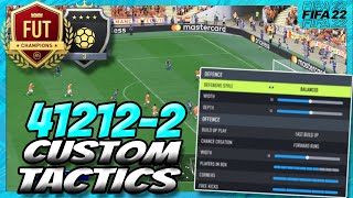 FIFA 22 THE MOST META 412122 STARTER CUSTOM TACTICS amp PLAYER INSTRUCTIONS  FUT 22 [upl. by Center]