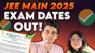 JEE Main 2025  Official DATES OUT ❤️🔥jee2025 jee1 nta [upl. by Suoicserp]