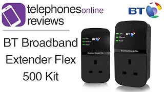 BT Broadband Extender Flex 500 Kit Review By Telephones Online [upl. by Yrokcaz119]