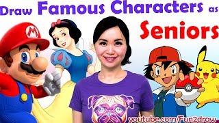 NEW ART CHALLENGE  Reimagine Famous Characters as SENIORS  Mei Yu Agebend Reimagine Challenge [upl. by Harman]