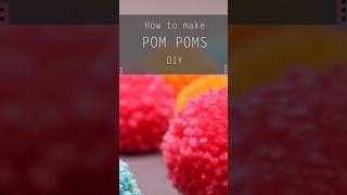 DIY Perfect Mini Pom Poms with Yarn 🧶 Easy Crafty Tutorial Shorts [upl. by Jake]