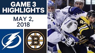 NHL Highlights  Lightning vs Bruins Game 3  May 02 2018 [upl. by Lluj]