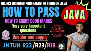 JAVAImportant questionHow to passBtech 2nd yearR22Jntuh [upl. by Knox80]