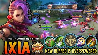 100 ONE SHOT DMG Ixia New Buff is Over Power with New Build amp Emblem  Build Top 1 Global Ixia [upl. by Meriel]