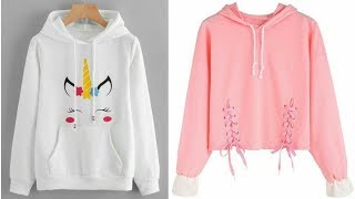 Latest amp Trendy Designer Hoodies Collection For Teenage Girls  Best Hoodies Design Collection 2018 [upl. by Barber]