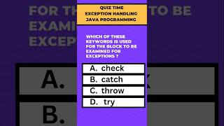 Quiz time Exception Handling Java programming [upl. by Aubert890]