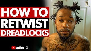 HOW TO RETWIST DREADLOCKS  DREADLOCK JOURNEY [upl. by Cutcliffe]