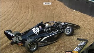 British F4 2024  Brands Hatch Race 1  Ninovic Crash [upl. by Carmela]