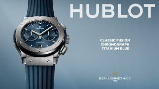 HUBLOT  CLASSIC FUSION CHRONOGRAPH CERAMIC BLUE 45MM [upl. by Wynne]