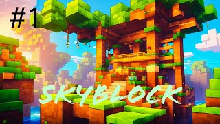 I STARTED TO PLAY SKYBLOCK 🎉 PART1Minecraft [upl. by Yajeet]