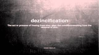 What does dezincification mean [upl. by Glavin991]