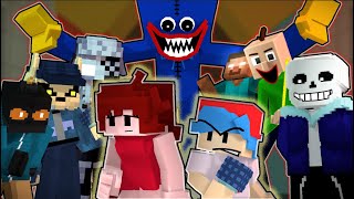 quotPlaytimequot but Everyone Sings it  Poppy Playtime x Friday Night Funkin Minecraft Animation FNF [upl. by Anestassia]