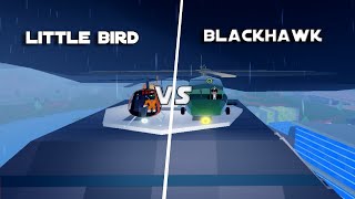 The insane helicopter race  Little Bird VS Blackhawk  ROBLOX JAILBREAK [upl. by Dehsar]