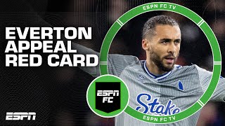 Everton APPEAL CalvertLewins red card vs Crystal Palace REACTION  ESPN FC [upl. by Roseanne]