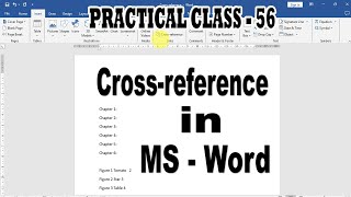 How to make Cross Reference in ms word   How to insert Cross Reference in ms word [upl. by Ocirne640]