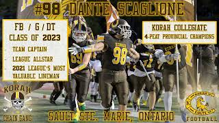 Dante Scaglione Korah Football 2022 Season Highlights [upl. by Martelle]