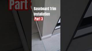 Baseboard MoldingTrim Installation  Part 3 shorts diy home construction [upl. by Retnuh]