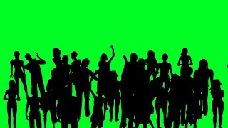 crowd of people cheerful cheering on green screen [upl. by Franciskus890]