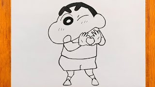 How to draw shinchan drawing  step by step tutorial for beginners [upl. by Levenson]