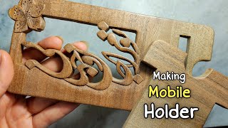 Crafting a Calligraphy Mobile Holder  Wood Carving Tutorial 🖋️📱✨ [upl. by Leirea]