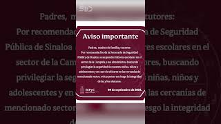 Se registra violencia en Culiacán suspenden clases por seguridad [upl. by Leona401]