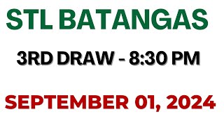 STL Batangas result today live 830 PM  September 01 2024 830 PM draw [upl. by Ahsrats]