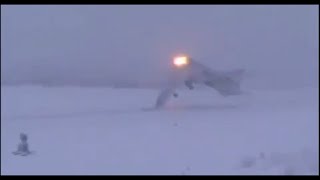 Footage of Russian Tu 22M3 Bomber crashing in Olenegorsk  Aviation Club [upl. by Iveksarap]