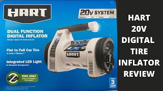 Hart 20v Digital Tire Inflator Review  Hart Tools [upl. by Allekram]