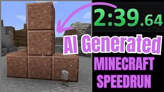 AI Minecraft Upside down T Speedrun 239 WR [upl. by Ahterod90]