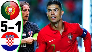 Portugal vs Croatia 51  All Goals and Highlights  2024 🔥 RONALDO [upl. by Cassilda]