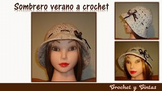 Sombrero verano tejido a crochet para mujeres rápido y fácil de realizar [upl. by Ndnarb865]