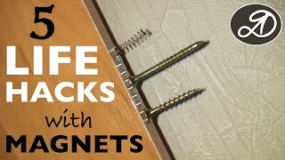 5 ideas with magnets Interesting useful life hacks [upl. by Ahsiuqat80]