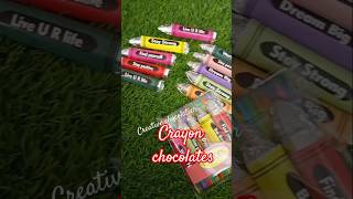 Crayon chocolates packing shorts ytshort trending homemade chocolate youtube diy [upl. by Kimberlyn134]