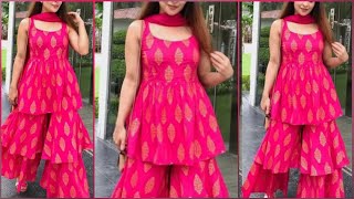 सिर्फ 1मीटर कपड़े से बनाये Peplum Kurti  Easy Kurti Cutting and Stitching [upl. by Hieronymus]