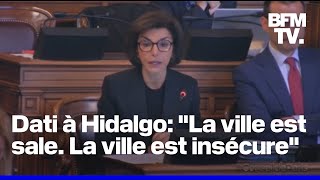 quot12000 parisiens quittent la capitale chaque annéequot au conseil de Paris Dati face à Hidalgo [upl. by Ytsrik]