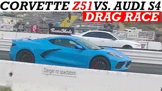 New 2024 Corvette Z51 vs Tuned Audi S4 [upl. by Emmet]