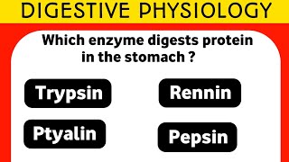 GIT PHYSIOLOGY MCQs  DIGESTIVE SYSTEM PHYSIOLOGY MCQs  Medical mcqs ninjanerd [upl. by Elbert462]