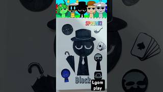 🌈diy sticker🌈 인크레디박스 스프런키 블랙 스티커 Incredibox SPRUNKI Black diy sticker sticker [upl. by Narruc409]