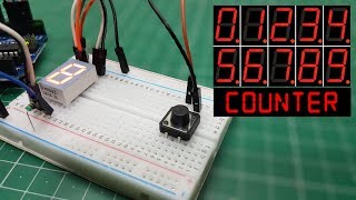 Arduino Seven Segment Display Counter  Push Button  Code Explanation [upl. by Lacee]