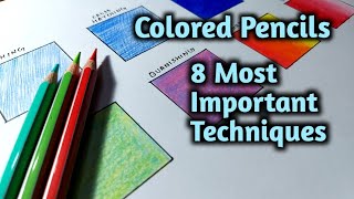 8 Ways to improve Colored Pencil Skills  Tutorial for beginners [upl. by Down]