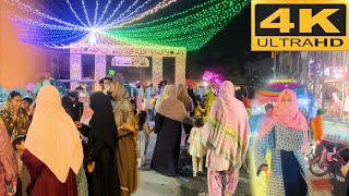 The Eid MiladunNabi Celebration 2024 In Pakistans‚ Lahore Beautiful City Walk Tour 4KVideo [upl. by Eudoxia447]