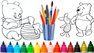 Drawing with colouring cartoon characters  Learning childrens drawing ShaistaYasmeenvd6ws [upl. by Leverett]