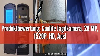 Produktbewertung Coolife Jagdkamera 28 MP 1520P HD Auslösegeschwindigkeit 02 s und 27 Infrarot [upl. by Ttelrahc]