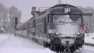 Les Trains des quotPointesquot de lhiver 2017 à Briançon en BB 67300  BB 67400 [upl. by Winnah245]