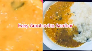 Arachuvitta Sambar \ easy version Arachuvitta Sambar tamilusavlogs sambar sambarrecipe youtube [upl. by Ecirad]