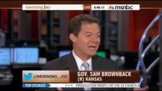 Kansas Gov Sam Brownback on MSNBCs Morning Joe [upl. by Sharpe]