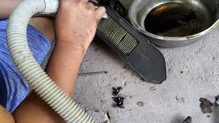 air filter basic clean up in garage yamaha mio gear s limited edition [upl. by Mellisent]