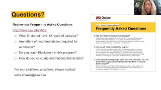 ASUs Online Master of Computer Science Admissions Webinar [upl. by Celka]