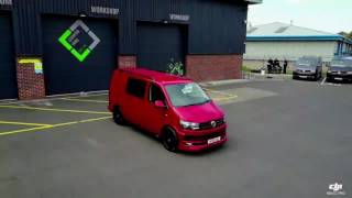 Vw Transporter T6 140 Cherry Red Genuine Abt Front Splitter Leighton Vans [upl. by Irual]